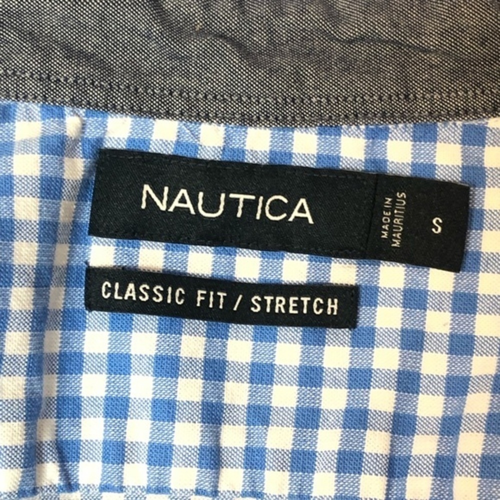 Nautica Mens Dress Shirt Gingham Plaid - Picture 8 of 8